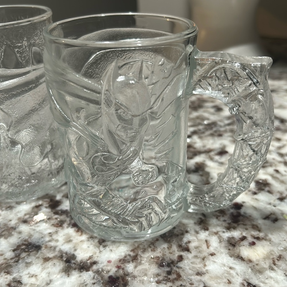 McDonald’s Batman Forever Frosted Glass Mugs